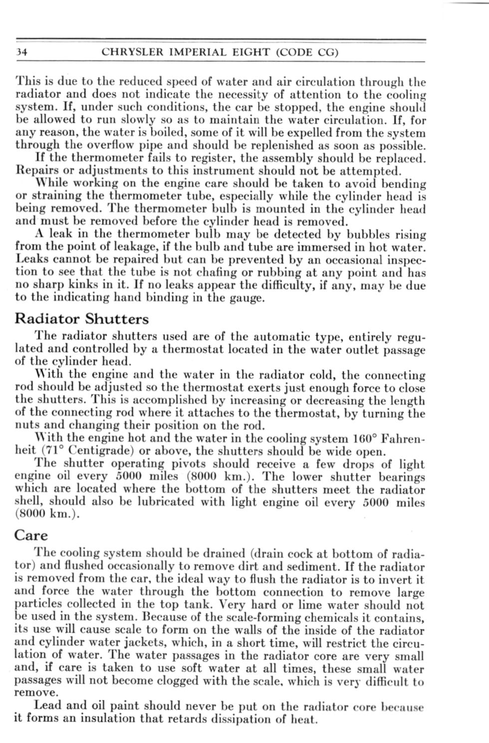 1931 Chrysler Imperial Owners Manual Page 39